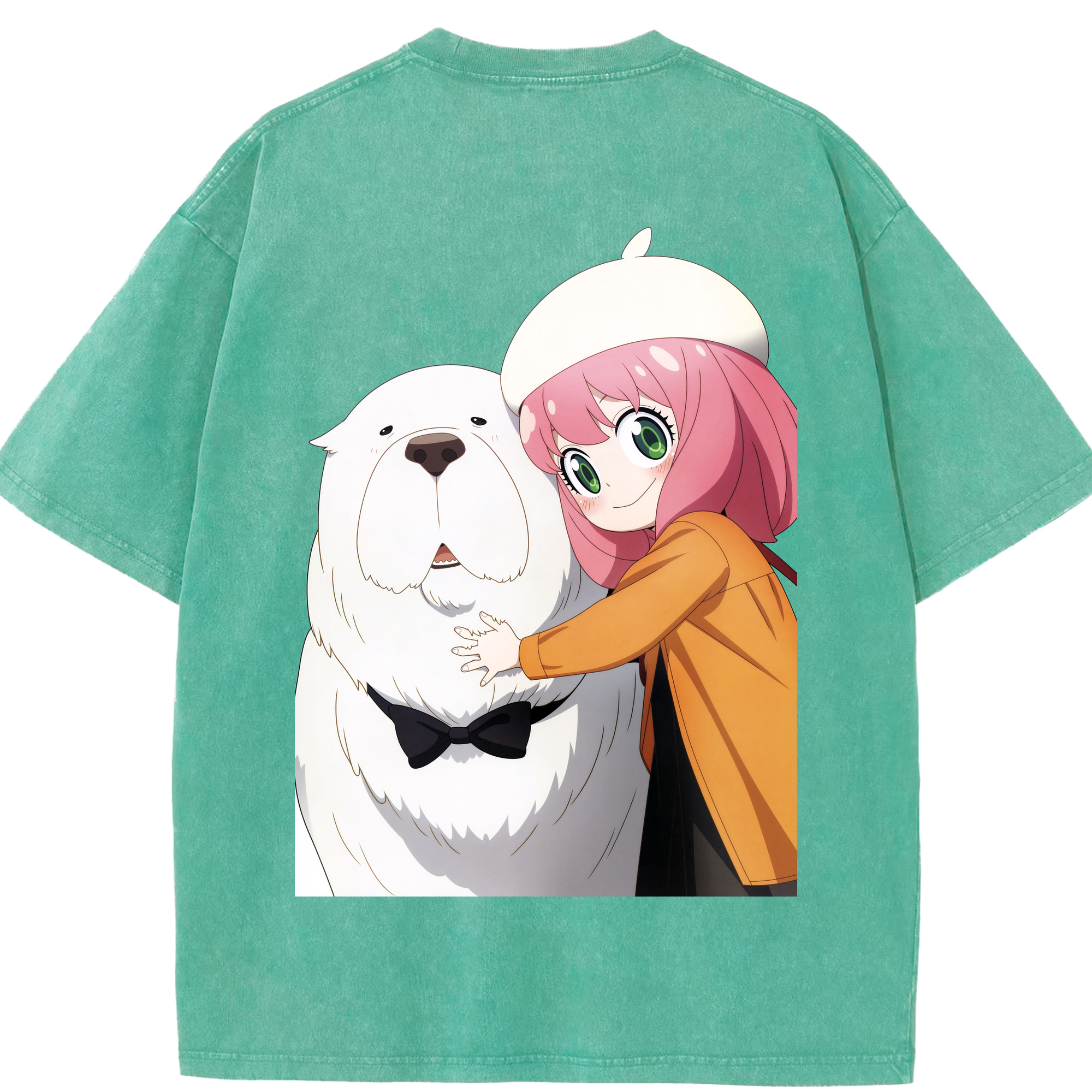 （画像用） SPY×FAMILY间谍家家酒 綿100% ヴィンテージ風 半袖Tシャツ（背面プリント）